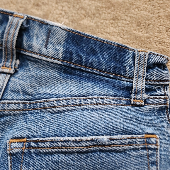 ABERCROMBIE '90s straight ultra high rise distressed curve love jeans 25/0 short - Picture 7 of 10